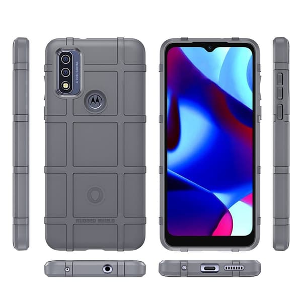 Rugged Shield Suojakotelo Motorola G Pure - Harmaa Silver grey