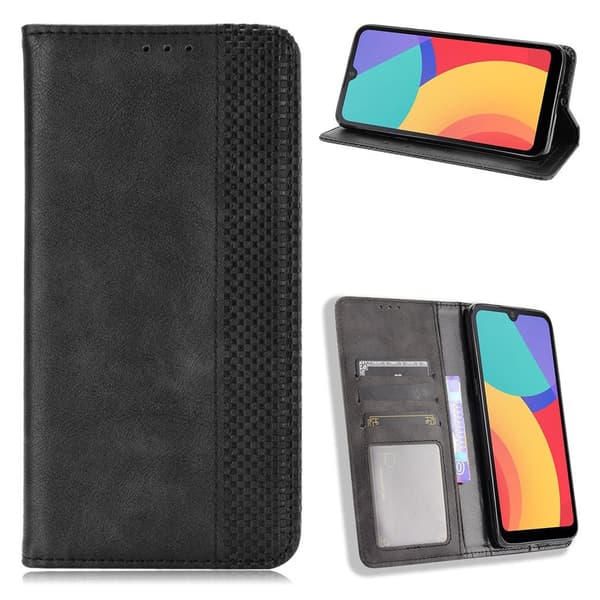 Bofink Vintage Alcatel 1l (2021) Læder Etui - Sort Black