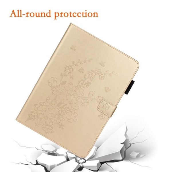 iPad 10.9 (2022) plum blossom pattern leather case - Gold Gold