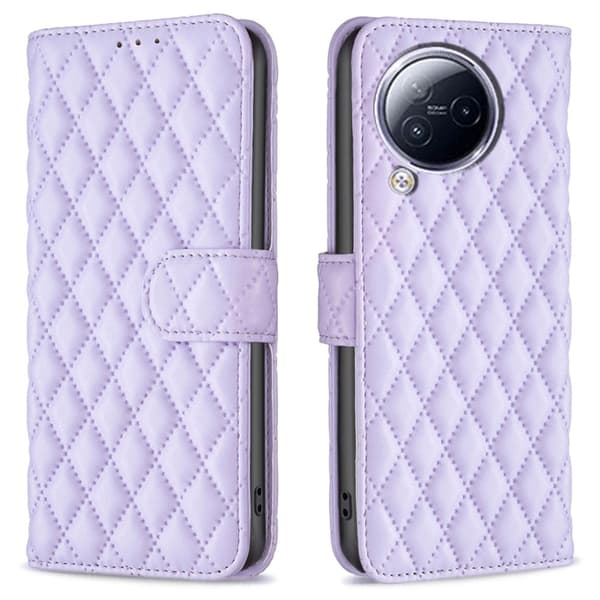 Rhombus mat Xiaomi Civi 3 flip etui - Lilla Purple