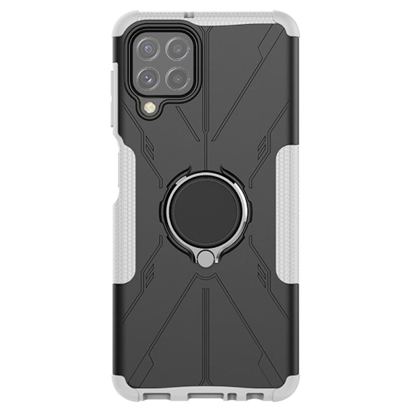 Kickstand-skydd med magnetisk platta för Samsung Galaxy A22 4G - Vit Vit