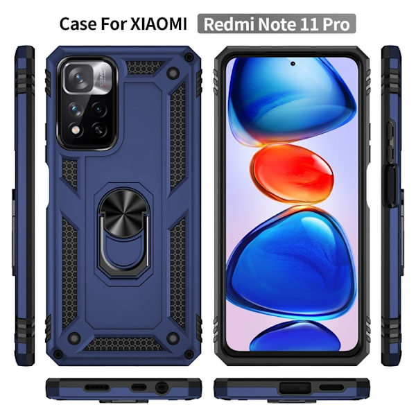 Bofink Combat Xiaomi Redmi Note 11 Pro / 11 Pro Plus Etui - Blå Blue
