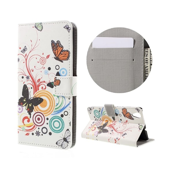 Butterfly läder Huawei Y6 II fodral - Flerfärgad multifärg
