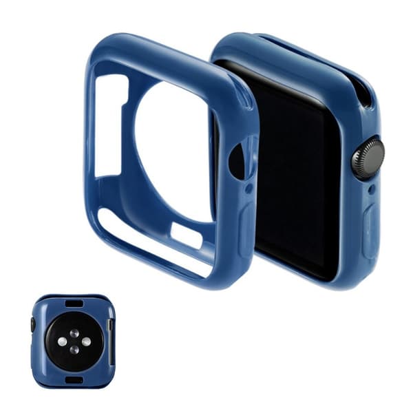 Apple Watch Series 5 40mm simple silikone etui - Mørkeblå Blue
