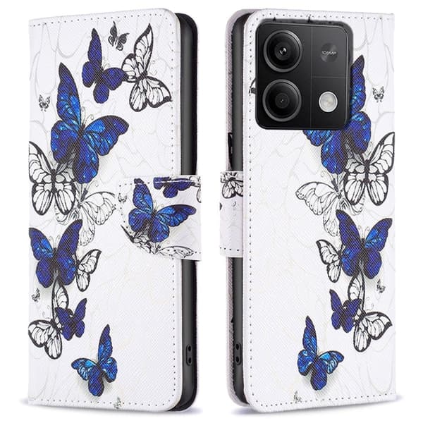 Wonderland Xiaomi Redmi Note 13 5G  flip-etui - Sommerfugler Blue