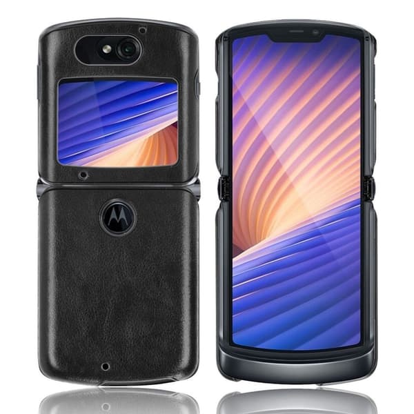 Croco Motorola Razr 5G kotelot - Musta Black