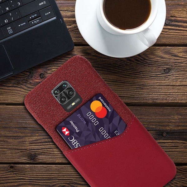 Bofink Xiaomi Redmi Note 9 Pro Max / 9 Pro / 9s Kredittkort Deksel - Rød Red
