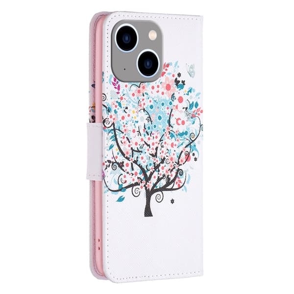 Wonderland iPhone 15 Plus Flippetui - Blomst Tre Pink