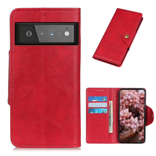 Alpha Google Pixel 6 Pro Flip Etui - Rød Red