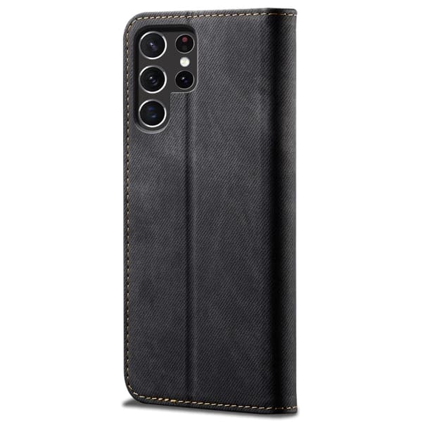 Jeans Samsung Galaxy S25 Ultra flip etui - Sort Black