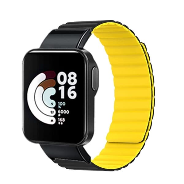 Xiaomi Mi Watch Lite / Redmi Watch silikone urrem - Sort / Gul Black