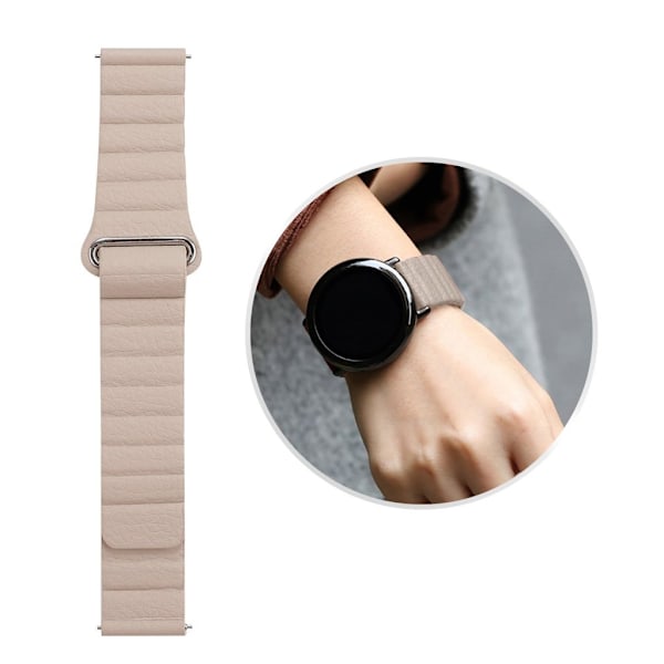 Garmin Vivomove 3S klockarmband i äkta läder - Vit Vit