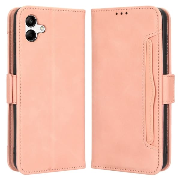 Stilig Læretui med Lommebok til Samsung Galaxy A04 - Rosa Pink