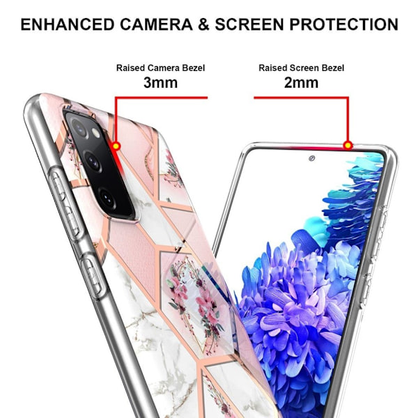Marmormotiv Samsung Galaxy S20 FE 5G / Samsung Galaxy S20 FE skal - Rosa Marmor / Blomma multifärg