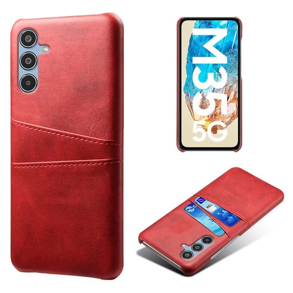 Dual Card Samsung Galaxy M35 cover - Rød Red