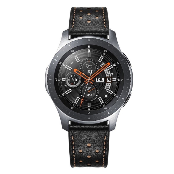 Samsung Galaxy Watch (46mm) genuine leather watch band - Black Black