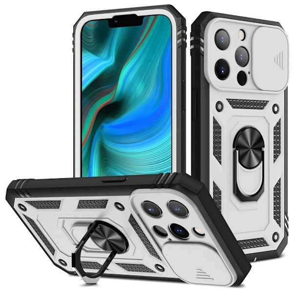 Bofink Combat iPhone 13 Pro kotelot - Valkoinen / Musta White