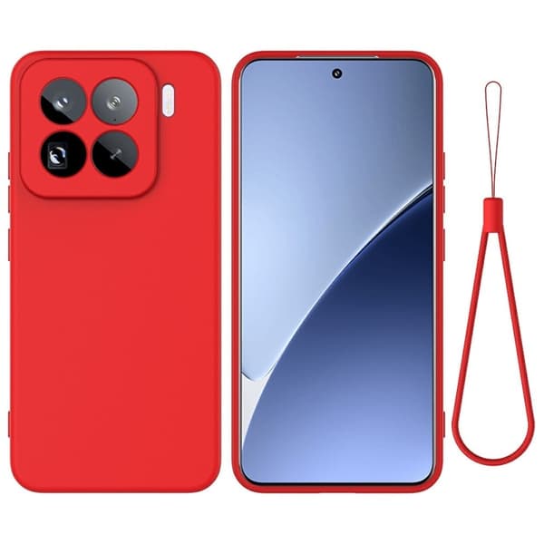 Matt flytende silikondeksel for Xiaomi 15 Pro - Rød Red