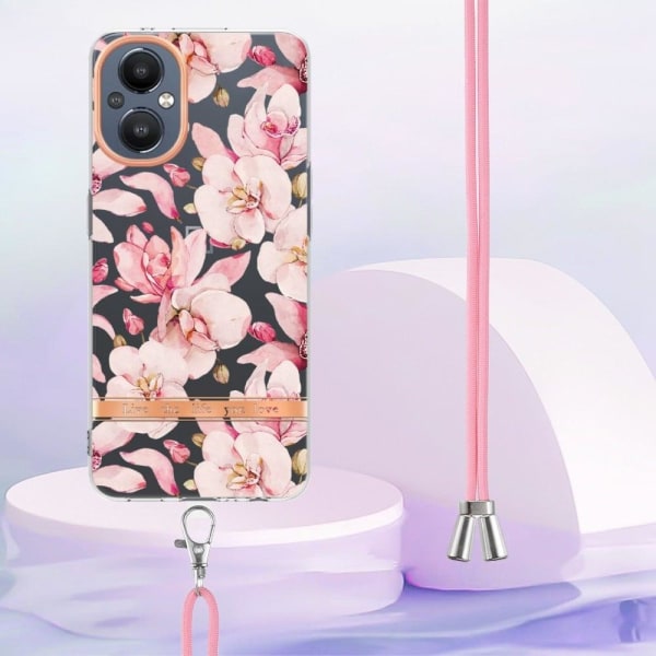 Slim and durable softcover with lanyard for OnePlus Nord N20 5G Pink