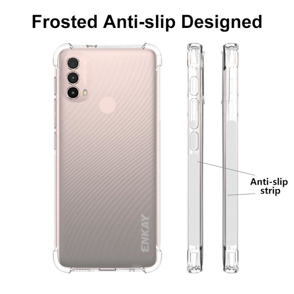 ENKAY klart faldsikkert etui til Motorola Moto E30 / E40 Transparent