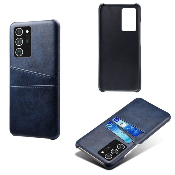 Dual Card Etui Samsung Galaxy Note 20 - Blå Blue