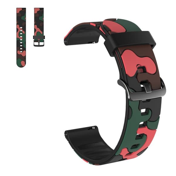 Urrem med camouflage-tema til dit Huawei- og Amazfit-ur - Rød Red