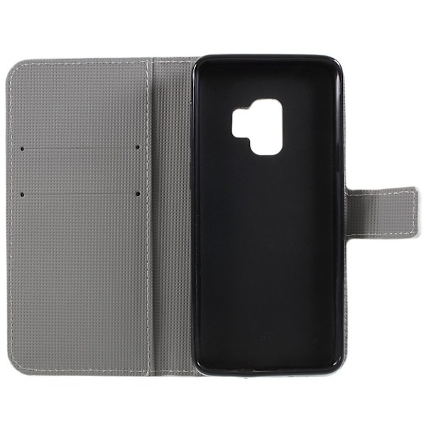 Samsung Galaxy S9 mønstret grynet PU læder flip etui - Palettes sød gade Multicolor