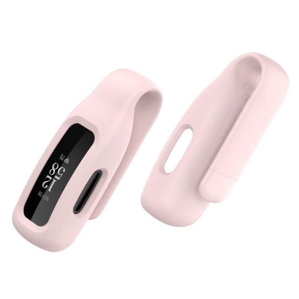 Cover med silikoneklips og spænde til Fitbit Ace 3 / Inspire 2 - Lyserød Pink