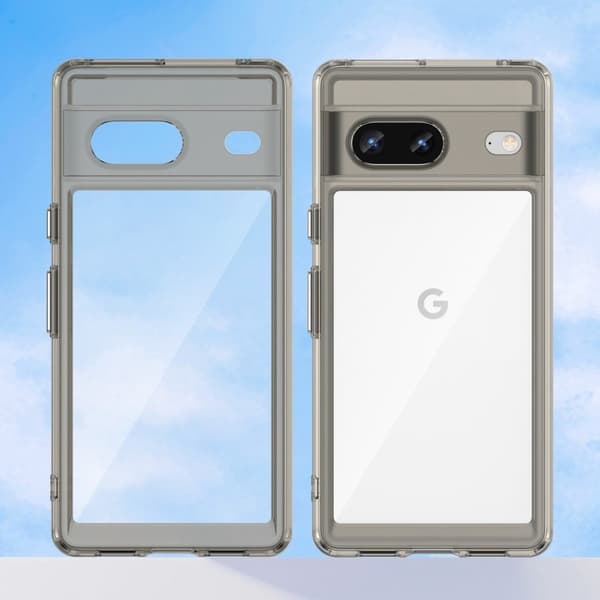 Google Pixel 7 smart akryldeksel - Gjennomsiktig Grå Silver grey