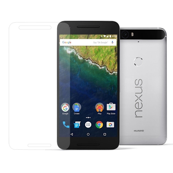 0.3mm härdat glas Google Nexus 6P skärmskydd Transparent