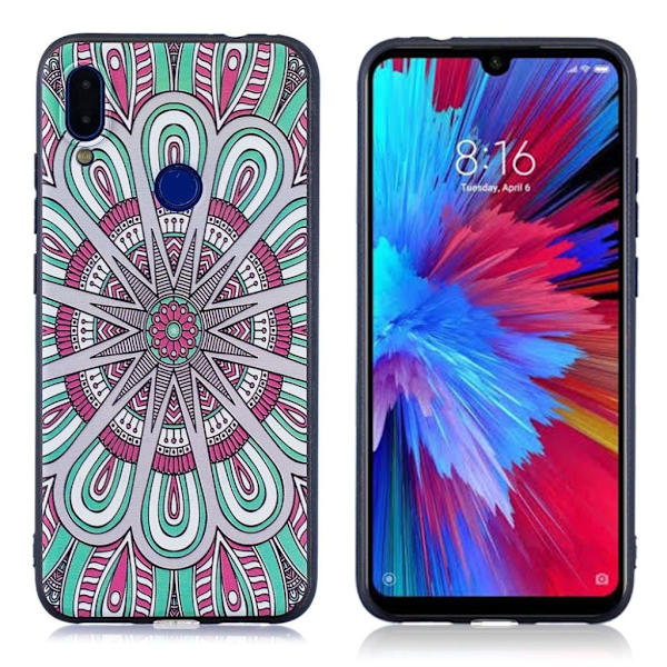 Imagine Xiaomi redmi Note 7 / Note 7 Pro / Note 7S etui - Symmetric Pattern Multicolor