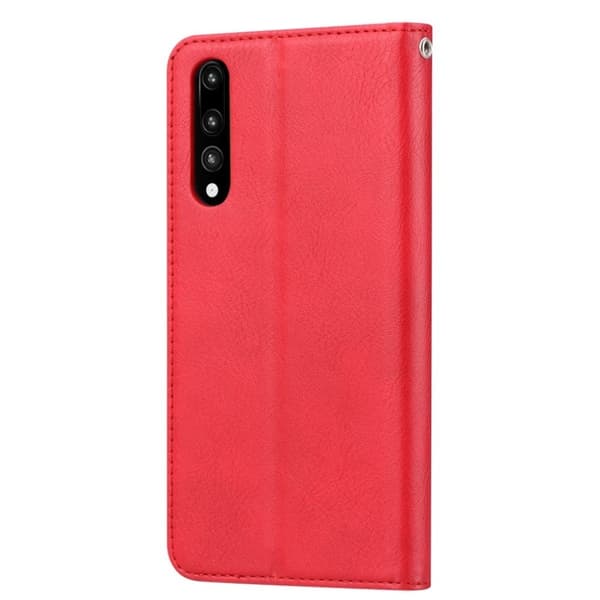 Huawei P20 Pro Etui laget av kunstlær og silikon – Rød Red