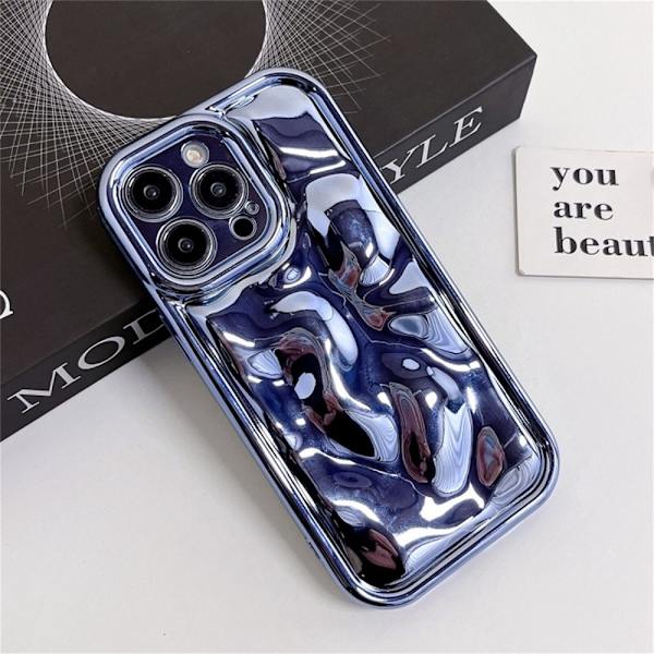 iPhone 16 Pro Max Case Electroplated Flexible Shell Meteorite Texture Phone Cover - Black Black