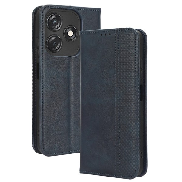 Bofink Vintage Tecno Spark 10c Nahkakotelo - Sininen Blue