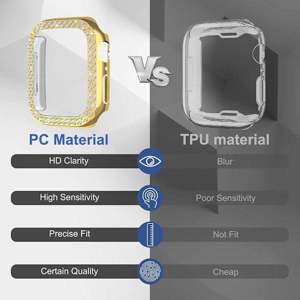 Apple Watch SE 2022 (40 mm) strassdekorationsfodral - Guld Guld