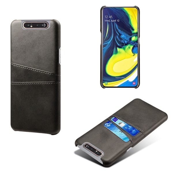 Dual Card Samsung Galaxy A80 cover - Sort Black