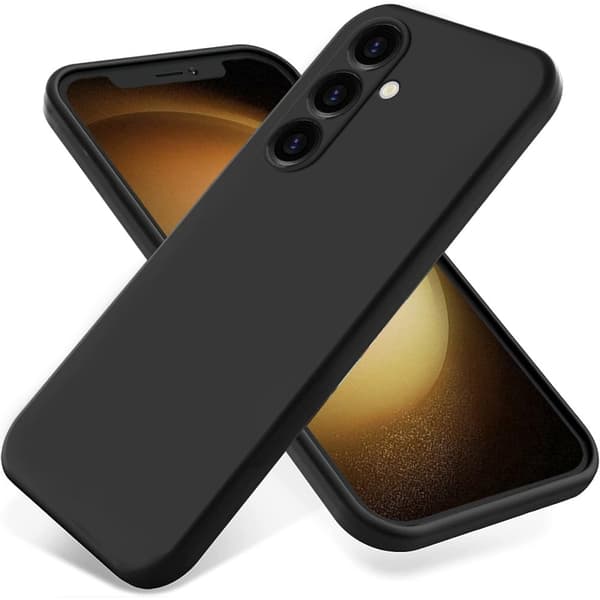 Matt flytende silikondeksel for Samsung Galaxy S23 FE - Svart Black