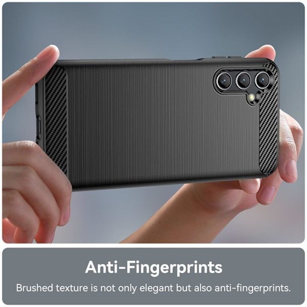 Carbon Flex Etui Samsung Galaxy A14 - Sort Black