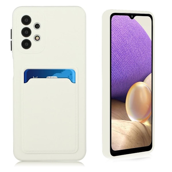 Card Holder Deksel til Samsung Galaxy A32 - Hvit White