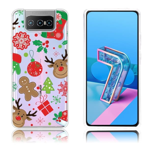 Christmas ASUS Zenfone 7 Pro fodral - Moose Stickers multifärg