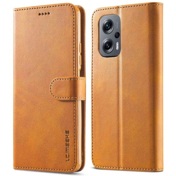 LC.IMEEKE Xiaomi Redmi Note 11E / 11 Prime 5g / M4 5g Flip Etui - Lysebrun Brown