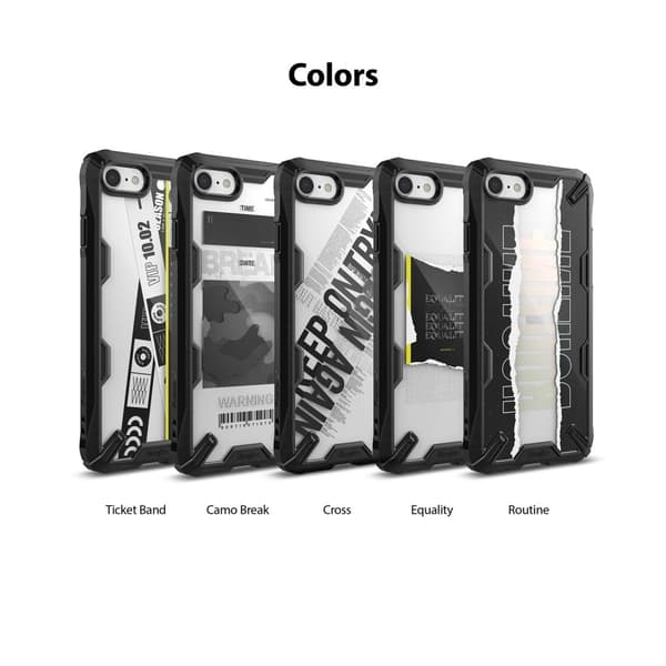 Ringke FUSION X DESIGN - iPhone SE 2020 / 8 / 7 - Rutiini Black