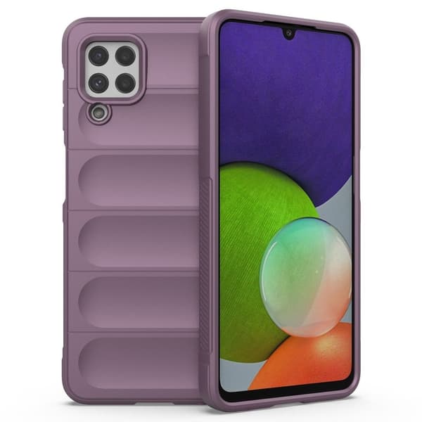 Mjukt greppformat Samsung Galaxy A22 4G skal - Lila Lila