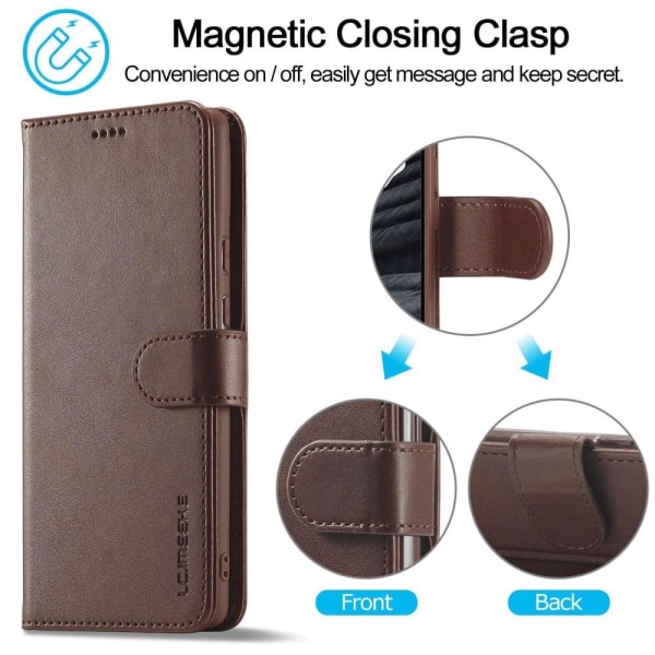 LC.IMEEKE Google Pixel 7 Pro Flip Etui - Brun Brown