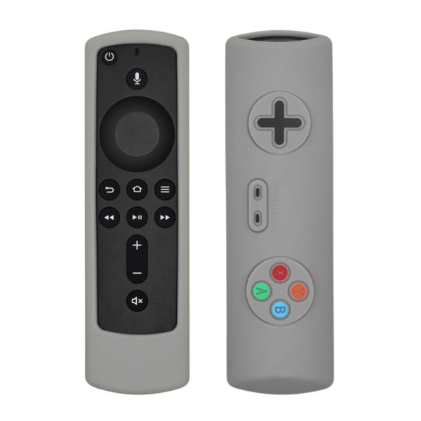 Silicone cover for Amazon Fire TV Stick 4K remote controller - G Silvergrå