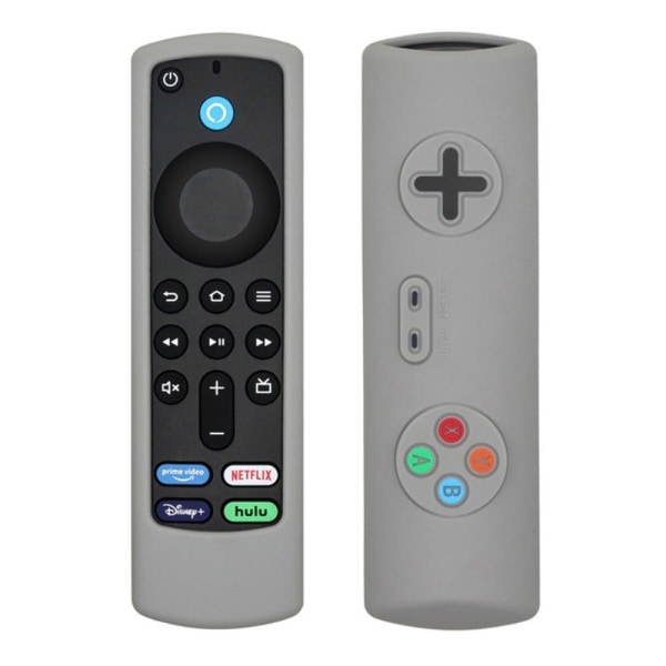 Amazon Fire TV Stick 4K (3rd) remote controller silicone cover - Silver grey