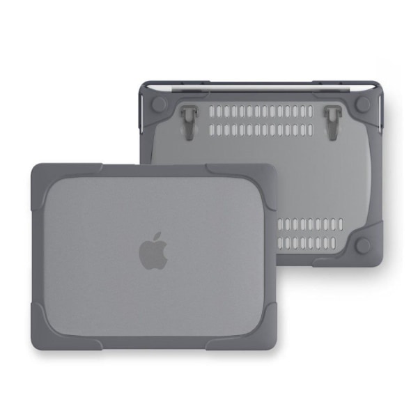 MacBook Pro 13 Touchbar beskyttelsesetui med hård plastik samt s Silver grey