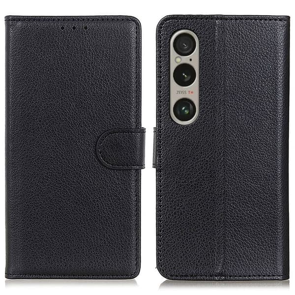 Sony Xperia 1 VI læderetui med pung - Sort Black