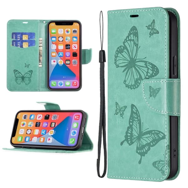 Butterfly Xiaomi Redmi Note 13 nahkakotelo - Vihreä Green