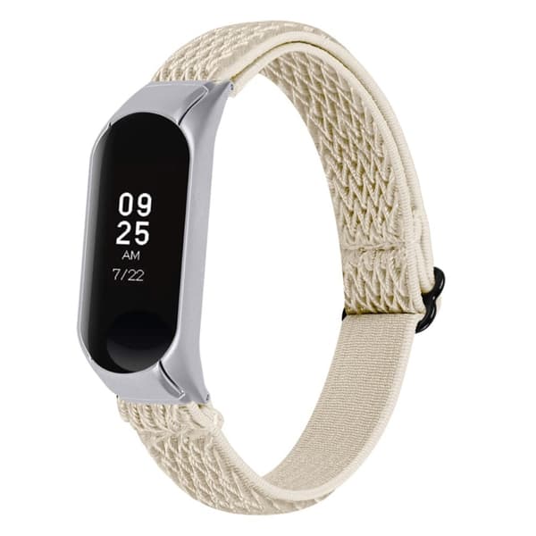 Xiaomi Mi Band 7 elastinen nailon kellonhihna - Aprikoosi Beige